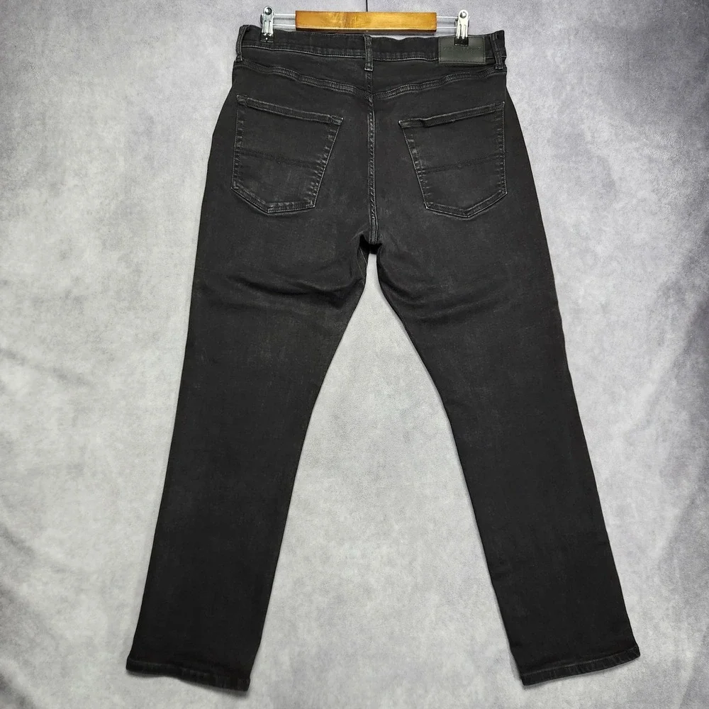 Lucky Brand 410 Athletic Straight Black Denim Jeans Men's‎ 34x30 Stretch